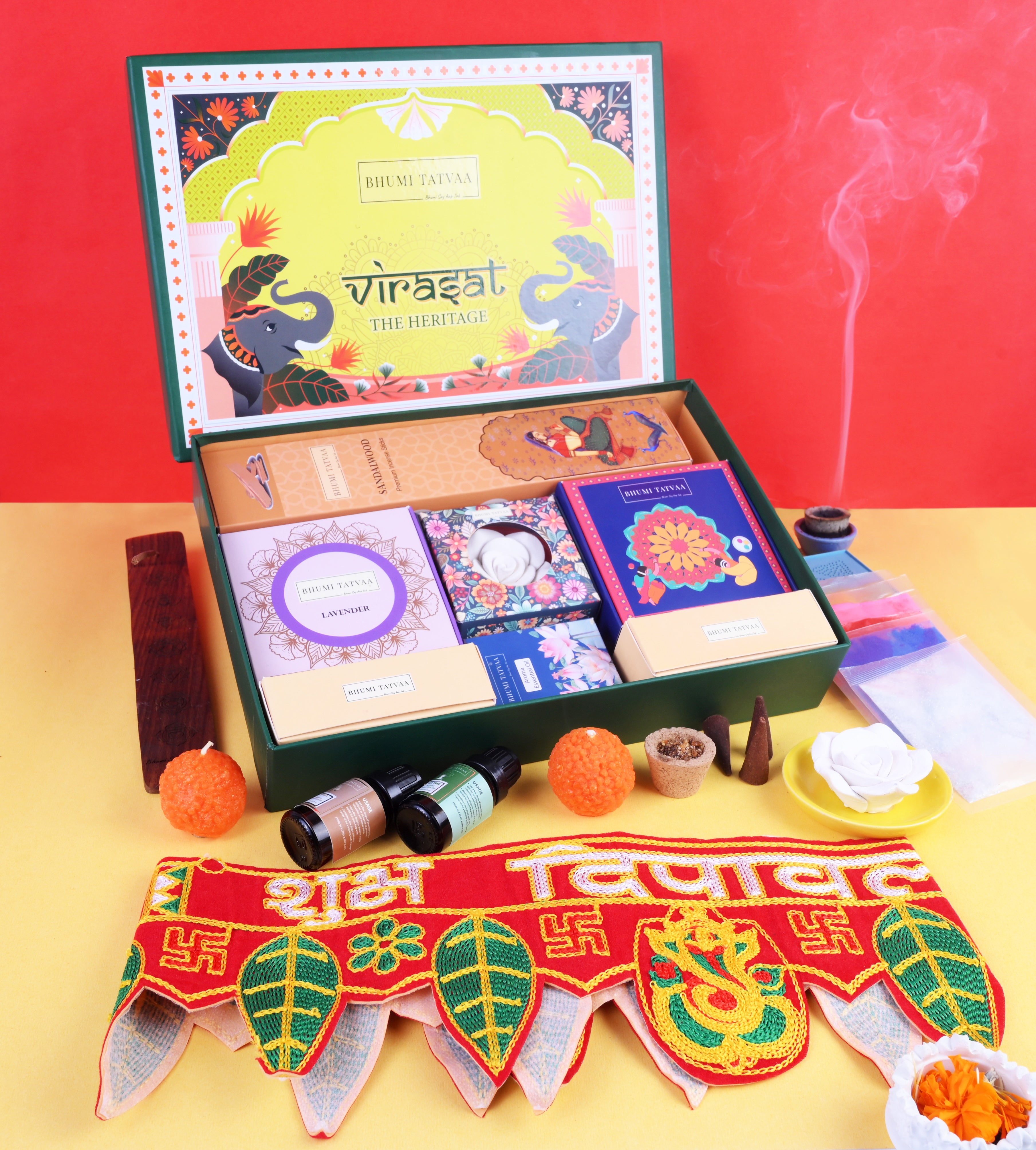 Virasat Box – Premium Pooja & Festive Gift Set -  III (Rangoli Edition) | Bhumi Tatvaa